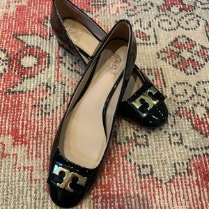 Tory Burch black patent leather heels
